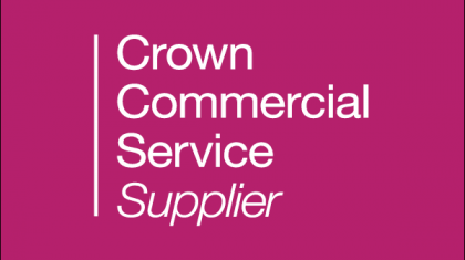 crown commercial service supplier logo pink