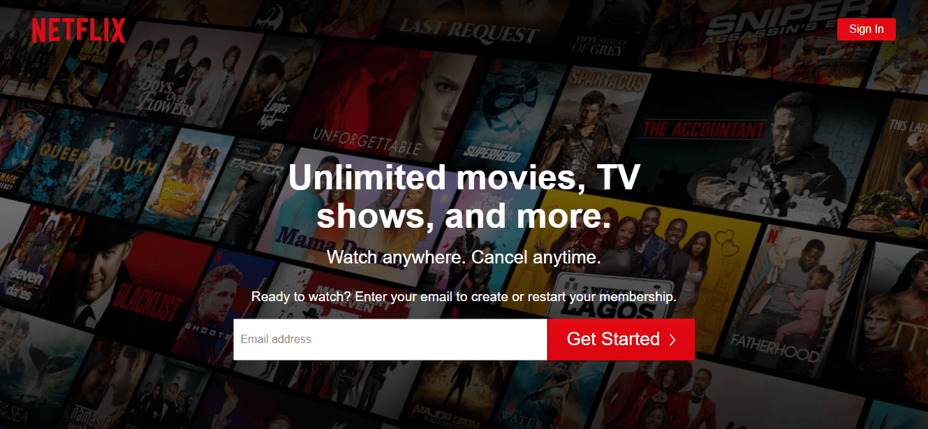 NETFLIX-homepage